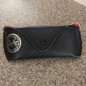 Ray-Ban sunglasses case black and red